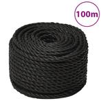 vidaXL Werktouw 16 mm 100 m polypropeen zwart, Verzenden, Nieuw