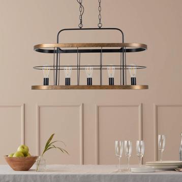 Industriële lampen Benson 5 hanglamp goud zwart beschikbaar voor biedingen