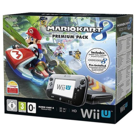 Wii U Console 32GB Zwart + Gamepad (Mario Kart 8 Fysieke..., Games en Spelcomputers, Spelcomputers | Nintendo Wii U, Zo goed als nieuw