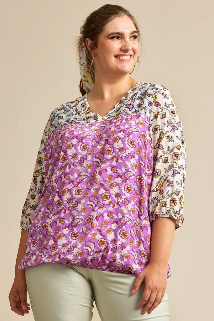Zhenzi blouse MIXIE patchworkS=42-44Maat 42/44 (L), Kleding | Dames, Blouses en Tunieken, Overige kleuren, Nieuw, Maat 42/44 (L)