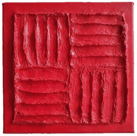 Jan Schoonhoven Jr. (1975) - Red Square, Antiek en Kunst, Kunst | Schilderijen | Modern