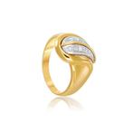 Ring - 18 karaat Geel goud, Witgoud - 0.32ct. tw. Diamant, Nieuw
