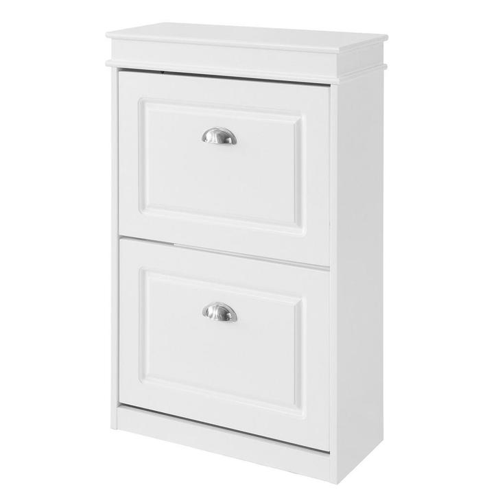 2dekans | SoBuy FSR78-W Schoenenkast Met 2 Kleppen, Maison & Meubles, Armoires | Armoires à chaussures, Enlèvement ou Envoi