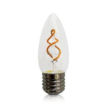 LED Filament E27 Kaarslamp dimbaar Amber 2W 2200K disponible aux enchères