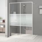 vidaXL Paroi de douche Blanc 140x195 cm Verre ESG, Verzenden, Neuf