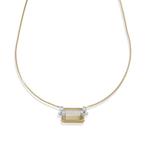 Ketting met hanger - 18 karaat Geel goud, Witgoud - 10.12ct.