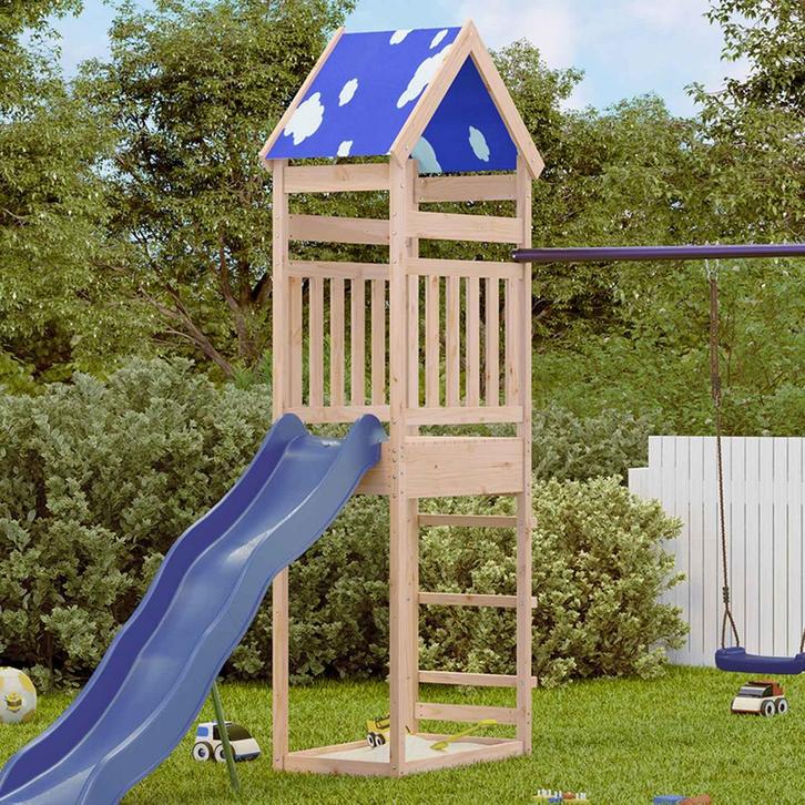 vidaXL Speeltoren Bruin 52,5 x 85 x 265 cm Massief, Kinderen en Baby's, Speelgoed | Buiten | Speeltoestellen, Nieuw, Verzenden
