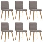 vidaXL Eetkamerstoelen 6 st stof taupe, Huis en Inrichting, Verzenden, Nieuw