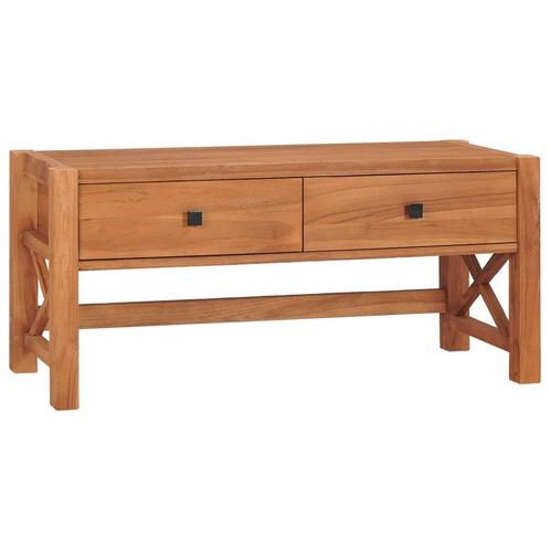 vidaXL Tv-meubel 100x40x45 cm teakhout, Huis en Inrichting, Kasten |Televisiemeubels, Nieuw, Verzenden