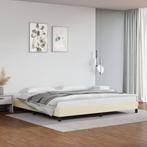 vidaXL Bedframe kunstleer crèmekleurig 200x200 cm, Huis en Inrichting, Slaapkamer | Bedden, Verzenden, Nieuw