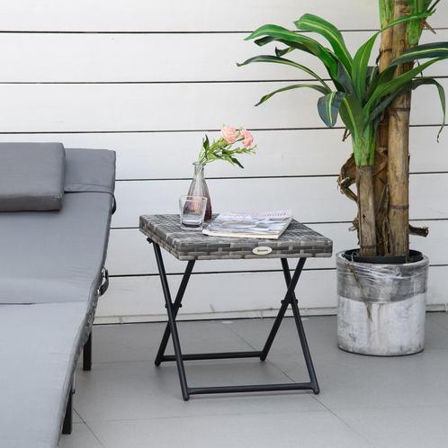 Opvouwbare tuintafel - Duurzaam - Lichtgewicht - Grijs, Tuin en Terras, Tuinsets en Loungesets, Nieuw, Ophalen of Verzenden