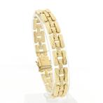 Gouden Bismarck schakel armband | 19,5 cm (schakelarmband), Ophalen of Verzenden, Gebruikt, Overige kleuren, Goud