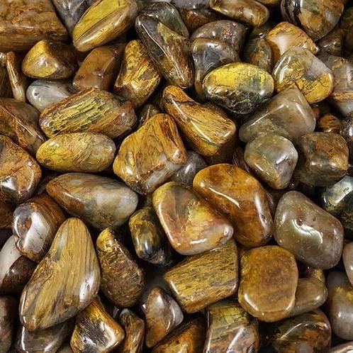 Geen reserve - Leeuwenhuid - Getrommelde stenen - AAA Lote-, Verzamelen, Mineralen en Fossielen