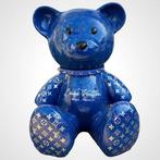 AmsterdamArts - Big royal blue&silver luxury teddy statue