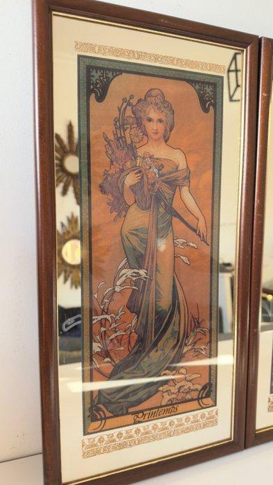 Alphons Mucha (1860-1939) (After) - The four seasons -, Antiek en Kunst, Antiek | Overige Antiek