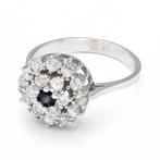 Zonder minimumprijs - Ring Zilver - Saffier, Handtassen en Accessoires, Ringen, Nieuw