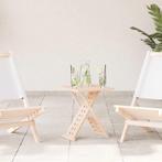 vidaXL Salontafel Bruin 33 x 33 x 40,5 cm Massief Notenhout, Huis en Inrichting, Verzenden, Nieuw