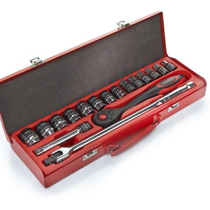 Smoos Dopsleutelset 1/2 opname 17-delig Engels - Smoos, Doe-het-zelf en Bouw, Gereedschap | Handgereedschap, Ophalen of Verzenden