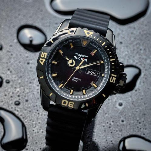 Sector - Legend - Automatic - Black - Super Luminous - 43 mm, Handtassen en Accessoires, Horloges | Heren