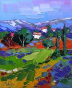 Caroline Mandrafina - Sainte-Victoire, Antiek en Kunst, Kunst | Schilderijen | Modern