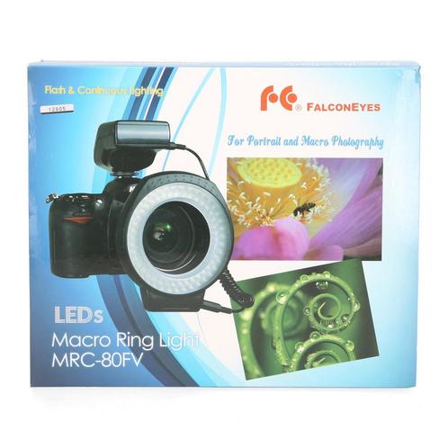 Falcon Eyes Macro Ringlamp met Flitser MRC-80FV, Audio, Tv en Foto, Fotografie | Fotostudio en Toebehoren, Ophalen of Verzenden