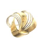 Bicolor gouden fantasiebroche, Handtassen en Accessoires, Broches, Ophalen of Verzenden, Gebruikt, Overige kleuren, Goud