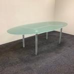 Tweedehands design vergadertafel 240x118 cm,  met glazen, Gebruikt, Bureau