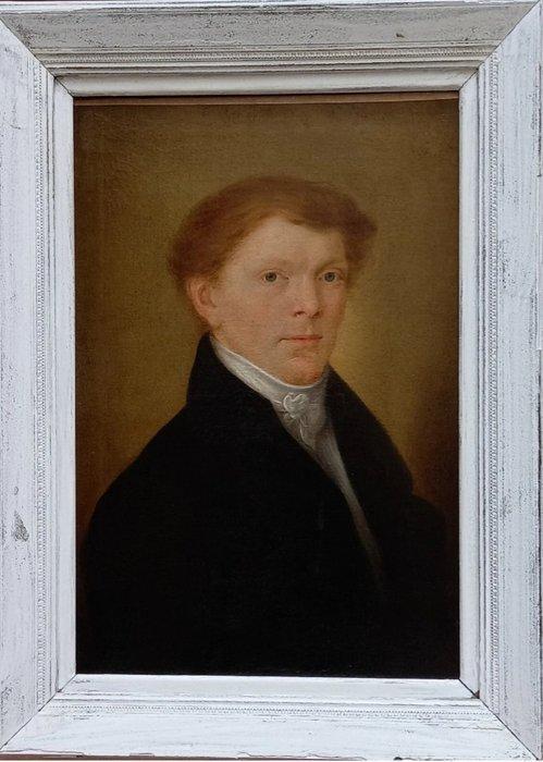 Scuola europea (XlX) - Ritratto maschile, Antiek en Kunst, Kunst | Schilderijen | Klassiek