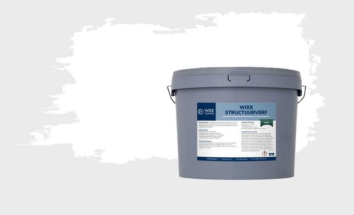 Wixx Structuurverf Mat Wit 10L, Doe-het-zelf en Bouw, Verf, Beits en Lak, Wit, Nieuw, Verzenden