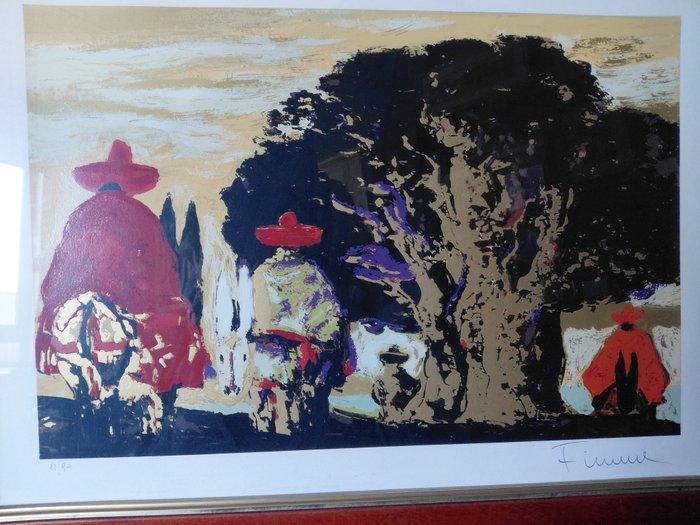 Salvatore Fiume (1915-1997) - I Messicani, Antiquités & Art, Antiquités | Autres Antiquités