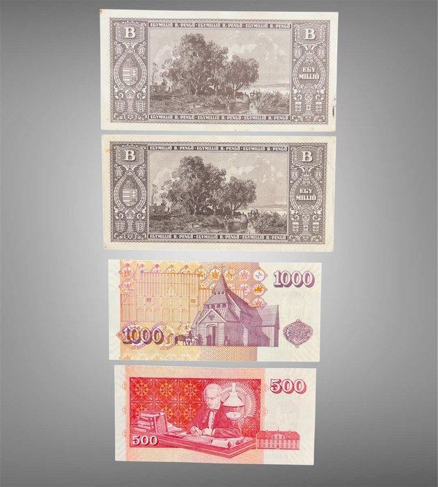 Hongarije, IJsland. - 4 banknotes - various dates (Zonder, Postzegels en Munten, Bankbiljetten | Europa | Niet-Eurobiljetten