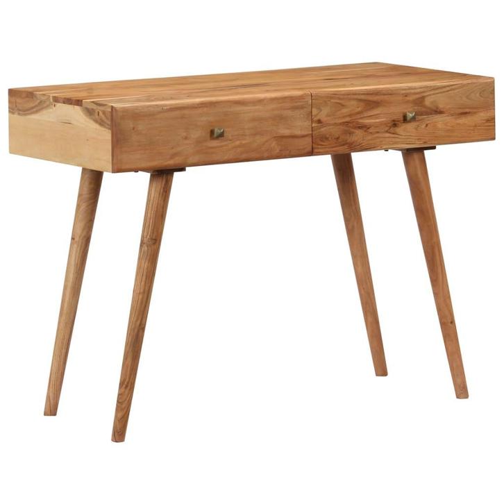 vidaXL Bureau 100x51x76 cm massief acaciahout, Huis en Inrichting, Bureaus, Nieuw, Verzenden