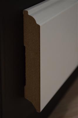 Oppio Witte folieplint Praag 15x70x2400mm, Doe-het-zelf en Bouw, Plinten en Afwerking, Ophalen of Verzenden