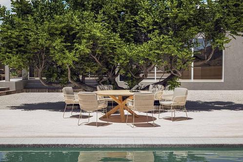 4 Seasons Outdoor Murcia tuinset latte met teakhouten Prado, Tuin en Terras, Tuinsets en Loungesets