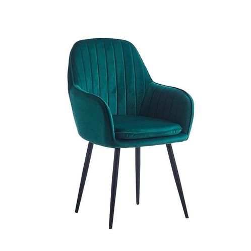 Eetkamerstoel - Demi Velvet - Armleuning - Groen, Huis en Inrichting, Stoelen, Overige kleuren, Eén, Nieuw, Stof, Ophalen of Verzenden