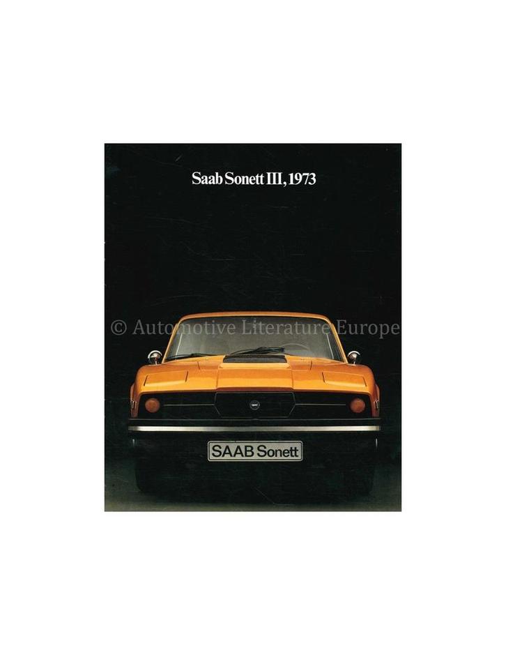 1973 SAAB SONETT BROCHURE ENGELS (USA), Boeken, Auto's | Folders en Tijdschriften