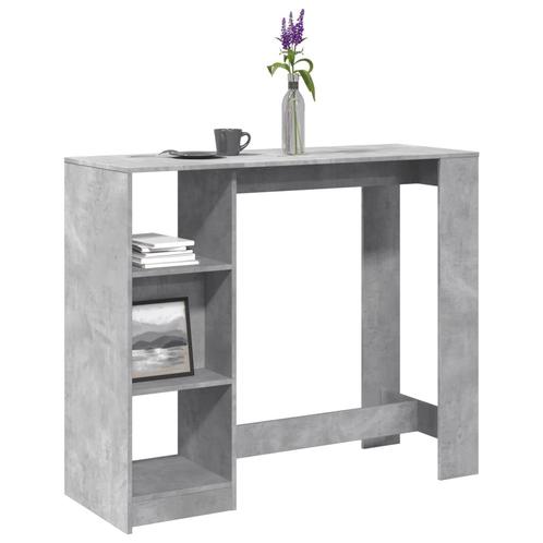 vidaXL Bartafel met schap 124x46x103,5 cm bewerkt hout, Huis en Inrichting, Tafels | Eettafels, Nieuw, Verzenden