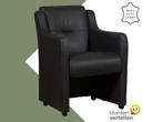 Leren eetkamerstoel Mass - Rancho Nero (zwart) - Met, Ophalen of Verzenden
