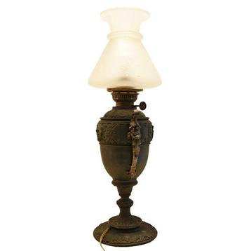 Cosmos - Lampe de table - Dhuile adaptée - 54 cm - Métal, Antiquités & Art