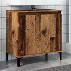 vidaXL Wastafelkast 58x33x60 cm bewerkt hout oud houtkleurig, Huis en Inrichting, Verzenden, Nieuw