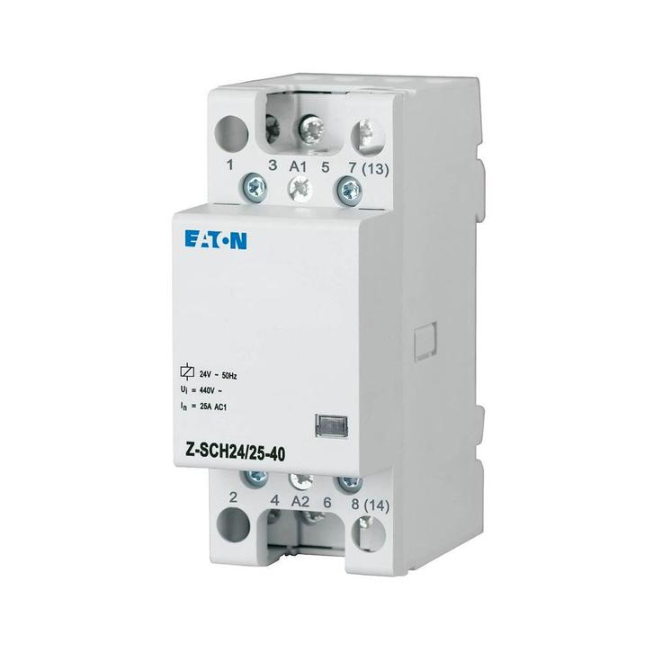 Eaton Installation Contactor 24VAC 50Hz 25A 4NO 2HP, Doe-het-zelf en Bouw, Elektriciteit en Kabels, Verzenden