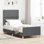 vidaXL Bed Frame Donkergrijs 90x200 cm Stof, Huis en Inrichting, Verzenden, Nieuw