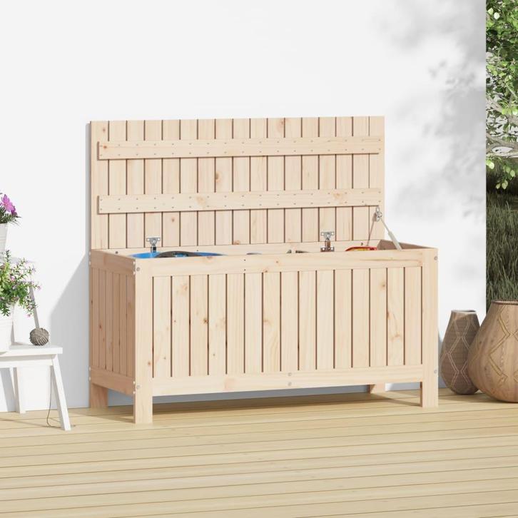 vidaXL Tuinbox 108x42,5x54 cm massief grenenhout, Tuin en Terras, Bergingen en Tuinkasten, Nieuw, Verzenden