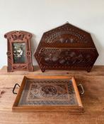 Decoratief dienblad (3) - Nederland - Lot 3 kerfsnede, Antiek en Kunst