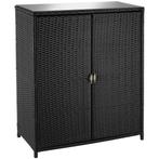 tectake Wicker tuinkast Monza, aluminium frame, 4 vakken - z, Tuin en Terras, Verzenden, Nieuw