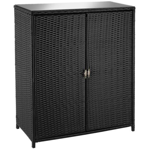 tectake Wicker tuinkast Monza, aluminium frame, 4 vakken - z, Tuin en Terras, Tuinhuizen, Verzenden