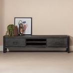 Tv-meubel Mangohout Kelvin 200 Zwart, Verzenden