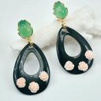 Koraal - Zilver, Verguld - Oorbellen