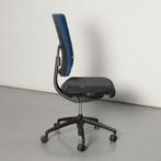 Interstuhl bureaustoel, blauw / zwart geblokt, geen armle..., Huis en Inrichting, Bureaus, Gebruikt, Ophalen of Verzenden
