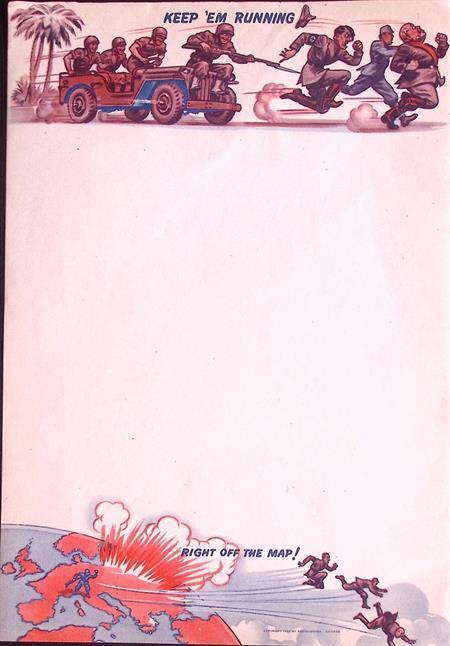 KEEP EM RUNNING - A4 briefpapier (lijst optie), Collections, Objets militaires | Seconde Guerre mondiale, Envoi
